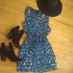 Aqua 100% silk mini dress